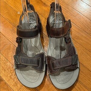 Clarks Dark Brown Leather Men's Sandals